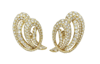 Cartier Yellow Gold Diamond Earrings